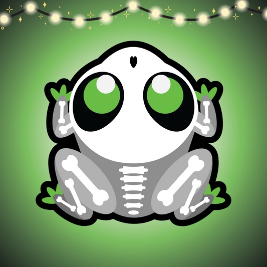 Froggie Skeleton Sticker